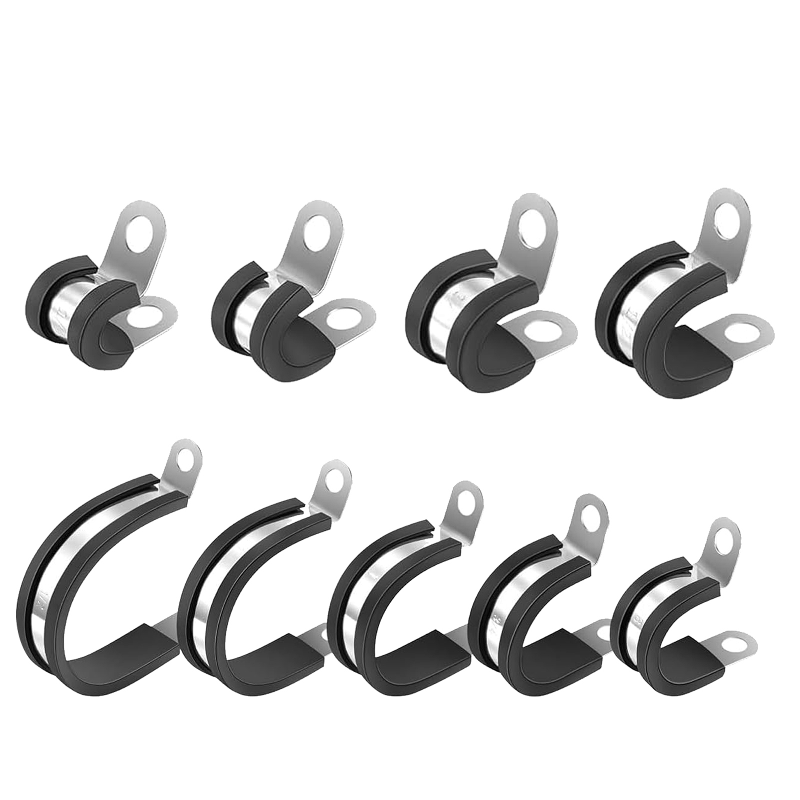 Pipe Clamp Bar - 12 szt. Stalowe obejmy do kabli