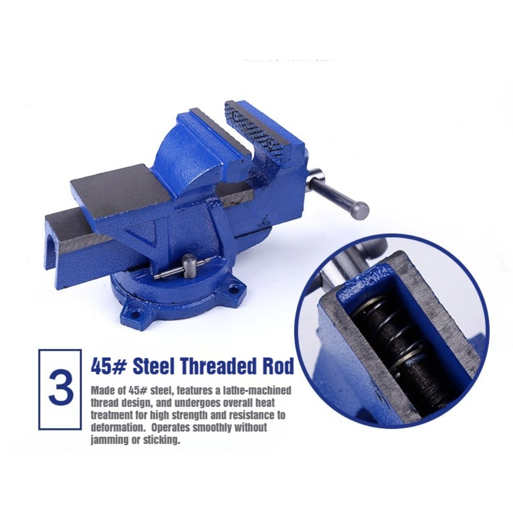 Imadło stołowe 6-calowe, wytrz – Bench Vise Swivel recenzja i cena