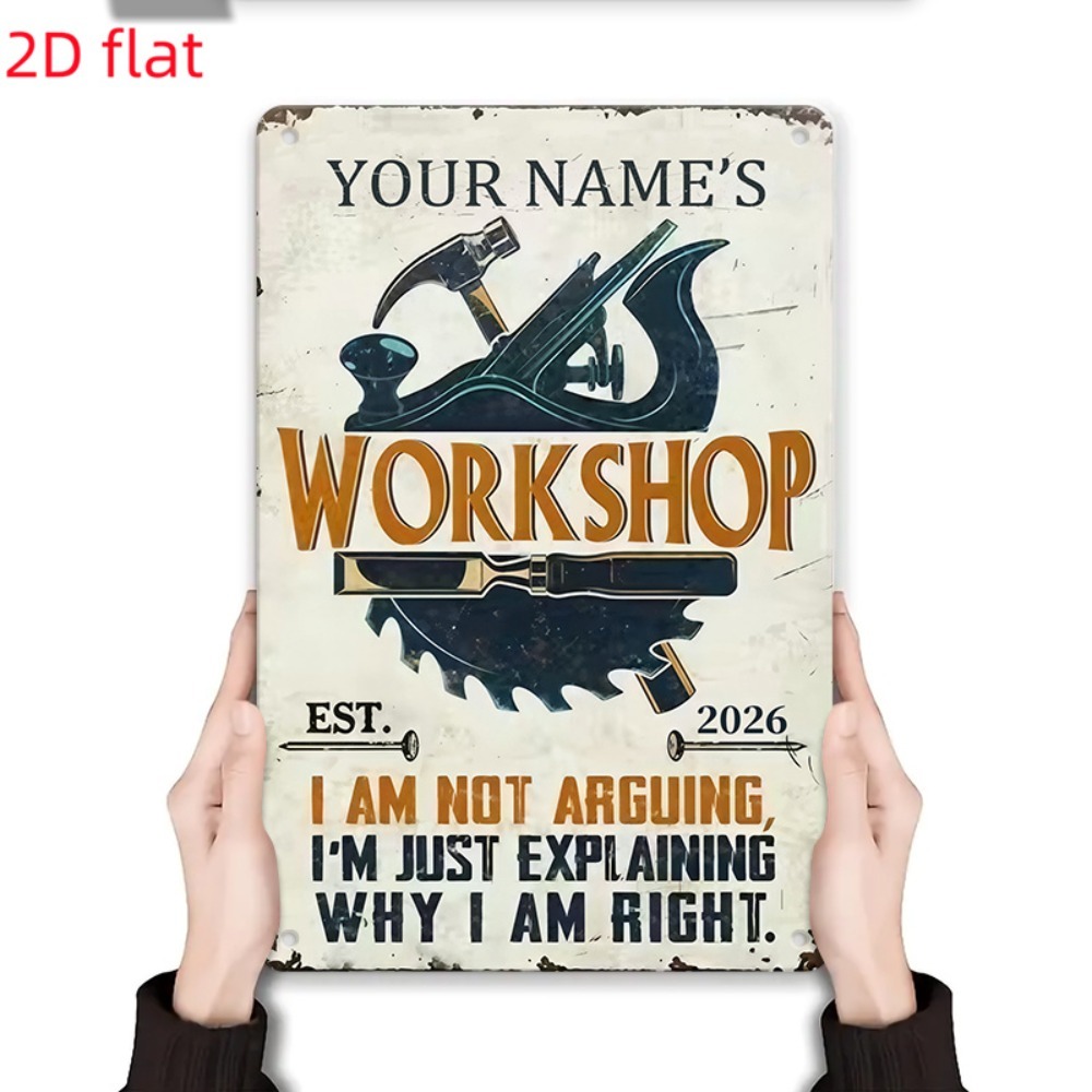 [2D Płaski] 1 szt. Metalowy Zn – Workshop Tools And Names recenzja i cena
