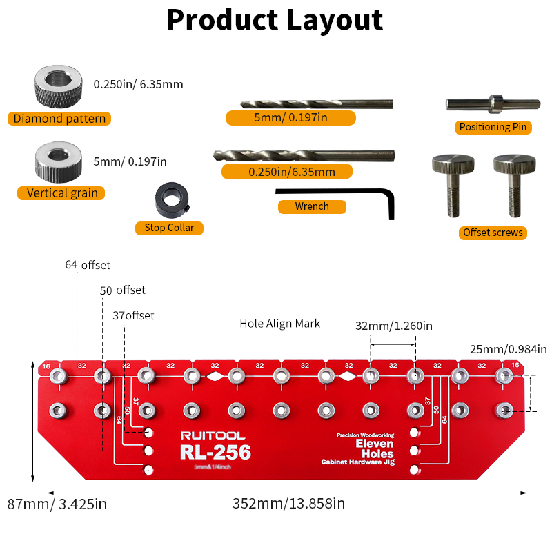 Zestaw przyrządów do wiercenia – Dowel Jig Kit recenzja i cena