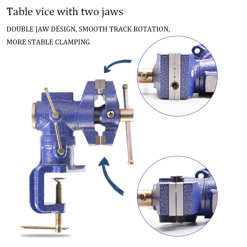 Podwójna szczęka imadło stołow – Bench Vise Swivel recenzja i cena